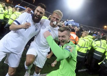 Pemain Finlandia selebrasi | Foto: UEFA