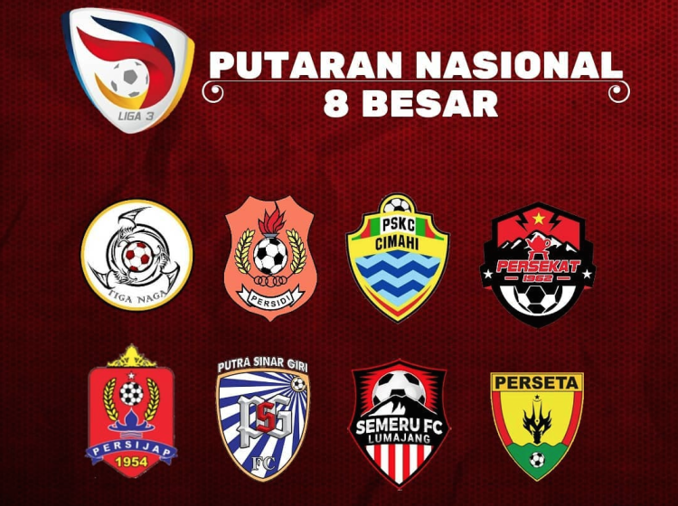 Liga 3 pembagian grup babak 8 besar dan jadwal pertandingan