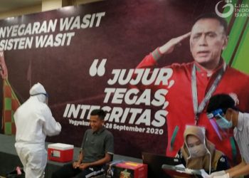 Semua Peserta Penyegaran Wasit & Asisten Wasit Tes Swab
