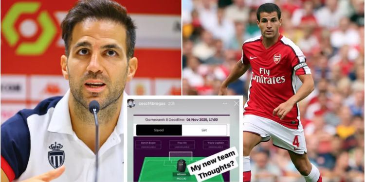 Cesc Fabregas Juga Ikut Fantasi Premier League, Ini Timnya