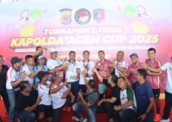 BTC Polda Aceh Kembali Juara di Turnamen Tenis Kapolda Aceh Cup
