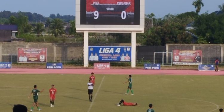 PSGL Mengamuk, Persabar Aceh Barat Dihajar 9 Gol
