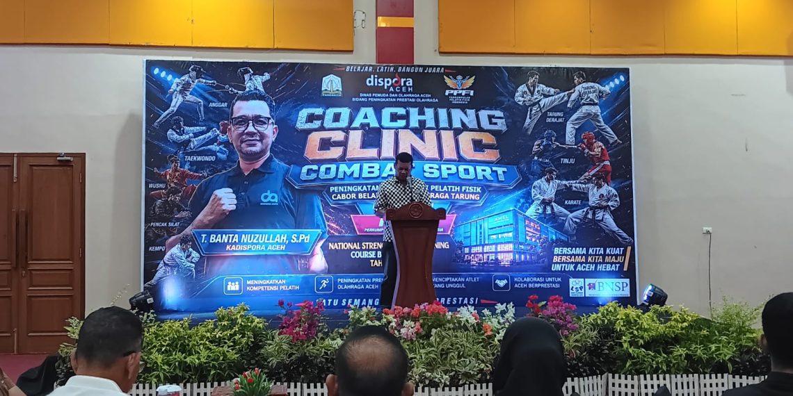 70 Pelatih Fisik Cabor Bela Diri Ikuti Coaching Clinic Dispora Aceh
