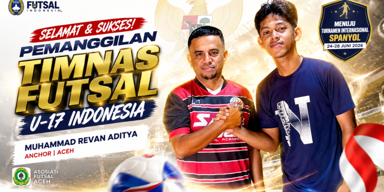 19 Pemain Dipanggil TC Timnas Futsal U-17, Revan Aditya Wakili Aceh